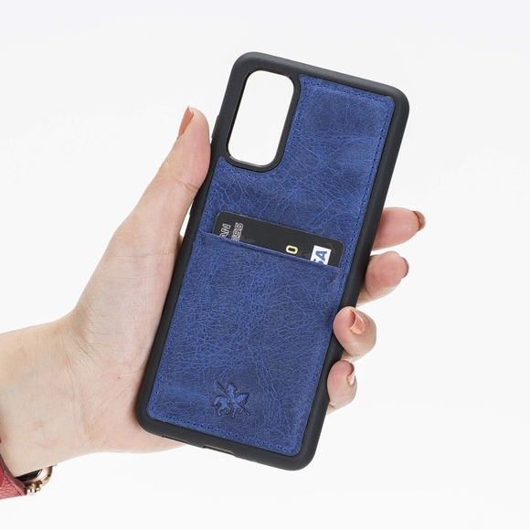 Venito- Antique DrkBlue Capri Snap On Leather Wallet Case for Samsung Galaxy S20 - Picture 3 of 4